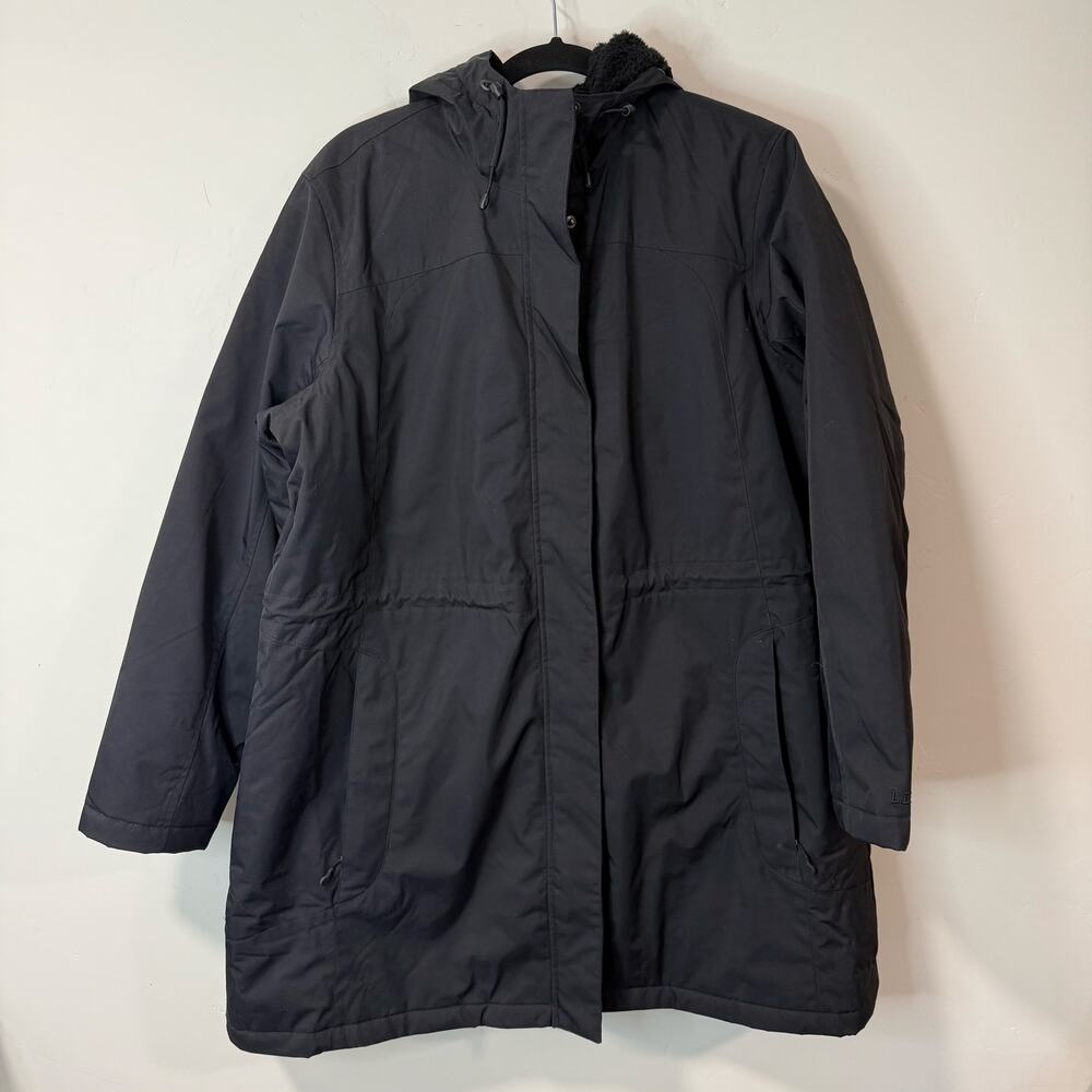 L.L.Bean Women's‎ Winter Warmer Jacket Black Plus Size 1X Waterproof